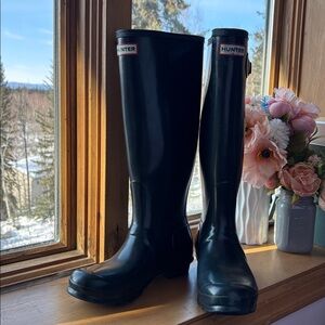 Tall Navy Hunter Boots